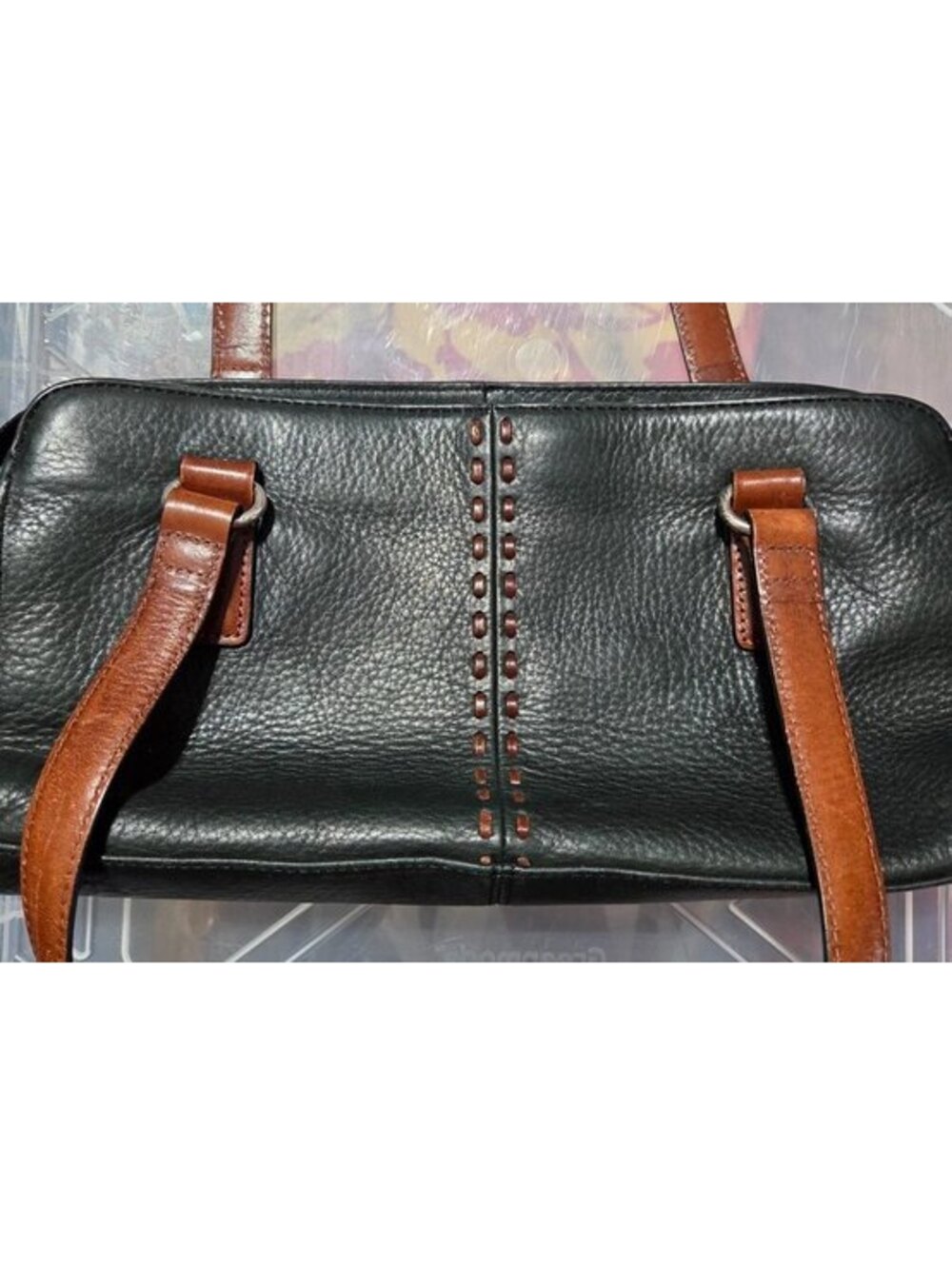 228. Dark Green Fossil Handbag